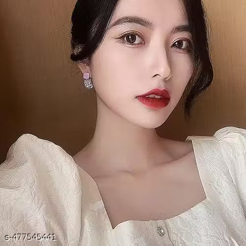 Purple Drop Earrings
